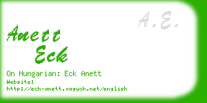 anett eck business card